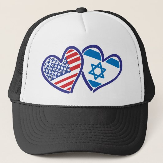 Israel USA Liebe Truckerkappe (Vorderseite)