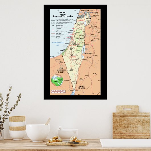 Israel - Verständnis der Grenzstreitigkeiten Poster (Küche)