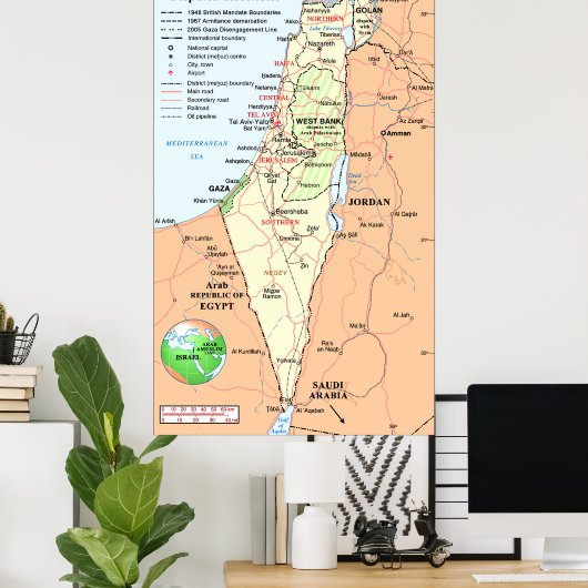 Israel - Verständnis der Grenzstreitigkeiten Poster (Heimbüro)