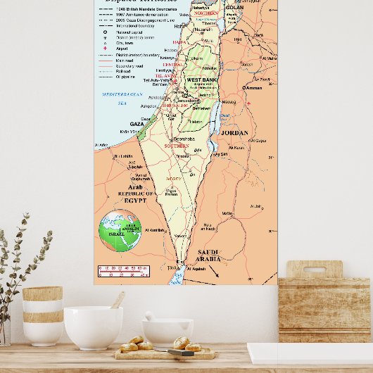 Israel - Verständnis der Grenzstreitigkeiten Poster (Küche)