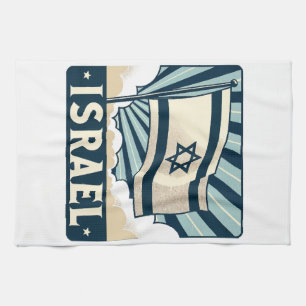 Israel Vintage Travel Poster Geschirrtuch