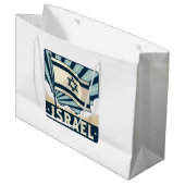 Israel Vintage Travel Poster Große Geschenktüte (Vorderseite Schrägansicht)