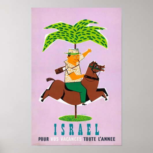 Israel Vintage Travel Poster wiederhergestellt (Vorne)