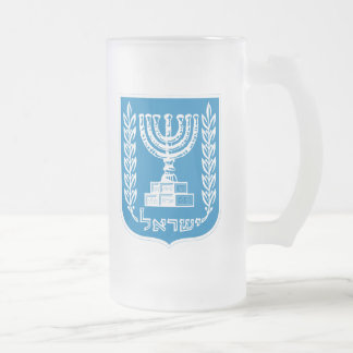 Israel-Wappen Mattglas Bierglas