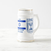 Israel-Wappen - Personalisiertes Toasting-Geschenk Bierglas (VorderseiteRechts)