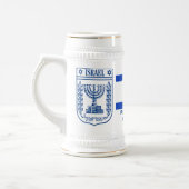 Israel-Wappen - Personalisiertes Toasting-Geschenk Bierglas (Links)