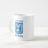 Israel-Wappen Vintag Kaffeetasse (Vorderseite Links)