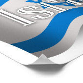 Israel Waving Flag Poster (Ecke)