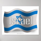 Israel Waving Flag Poster (Vorne)