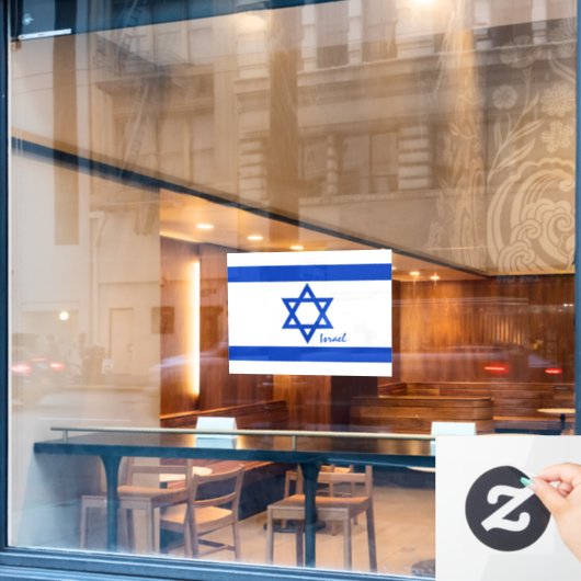 Israel Window decal, israelische Flag Patrioten /s Fensteraufkleber (Café-Fenster)