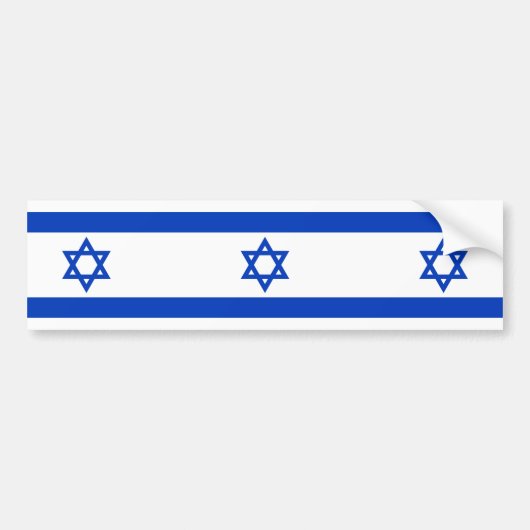 Israeli Flag (Israel) Autoaufkleber (Vorne)