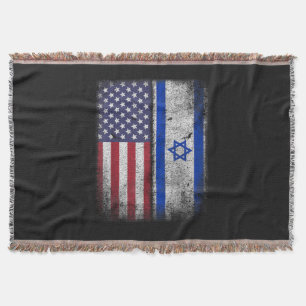 Israelisch-Amerikanische Flagge Israel USA Wurzeln Decke