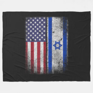 Israelisch-Amerikanische Flagge Israel USA Wurzeln Fleecedecke