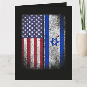 Israelisch-Amerikanische Flagge Israel USA Wurzeln Karte