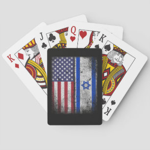 Israelisch-Amerikanische Flagge Israel USA Wurzeln Spielkarten