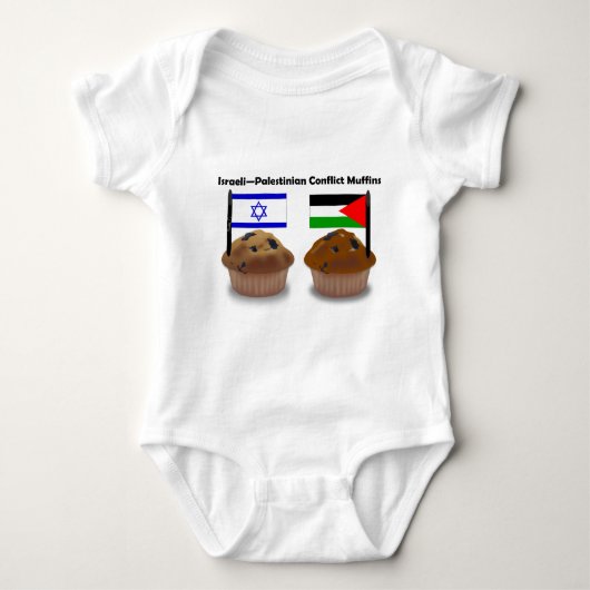 Israelisch-palästinensischer Konflikt-Muffins Baby Strampler (Vorderseite)