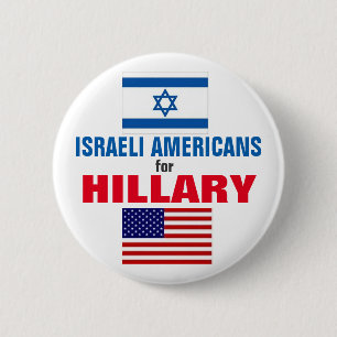 Israelische Amerikaner für Hillary 2016 Button