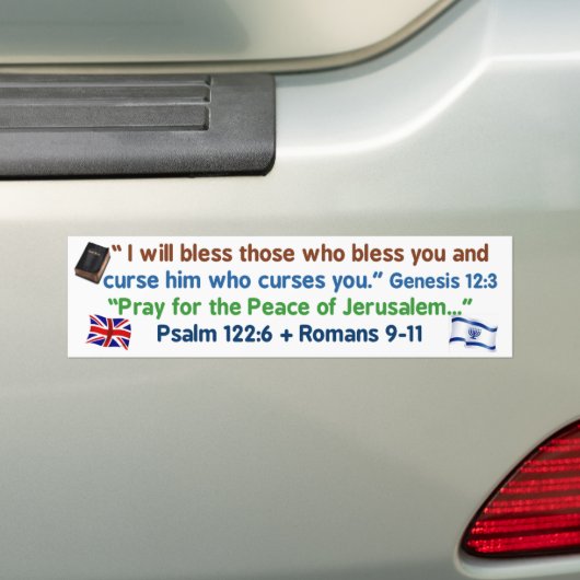 Israelische britische Flaggensammlung Autoaufkleber (Auf Auto)