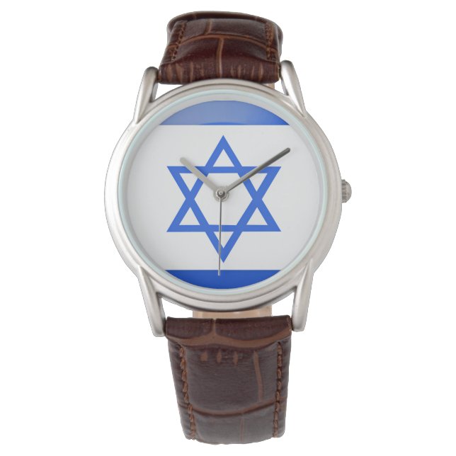 israelische Flagge Armbanduhr (Vorderseite)
