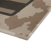 Israelische Flagge auf der Wüstenlandschaft Camouf Schneidebrett (Ecke)