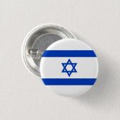 israelische Flagge, Flagge Israels Button (Vorne & Hinten)