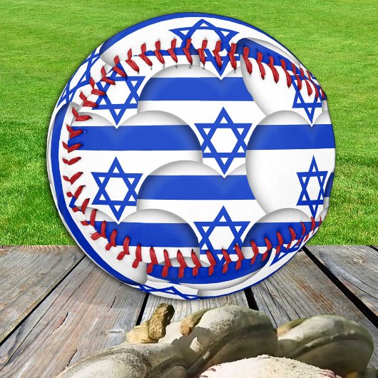 Israelische Flagge, Herz - Baseballs, Liebe Israel Baseball