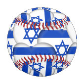 Israelische Flagge, Herz - Baseballs, Liebe Israel Baseball (Rückseite)