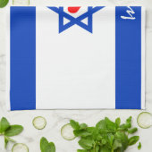 Israelische Flagge & Herz - Israel Reise-/Sportfan Geschirrtuch (Gefaltet)