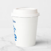 Israelische Flagge Herz-LIEBE Personalisiertes Par Pappbecher (Links)