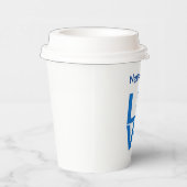 Israelische Flagge Herz-LIEBE Personalisiertes Par Pappbecher (Rechts)