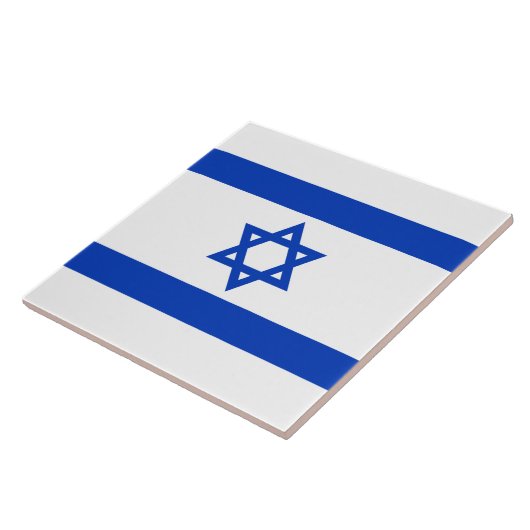israelische Flagge (Israel) Fliese (Seite)
