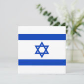 israelische Flagge (Israel) Karte (Stehend Vorderseite)