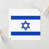israelische Flagge (Israel) Karte (Vorderseite/Rückseite Beispiel)