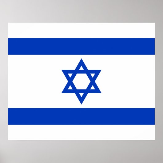 israelische Flagge (Israel) Poster (Vorne)