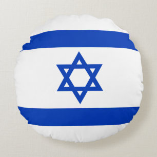 israelische Flagge (Israel) Rundes Kissen