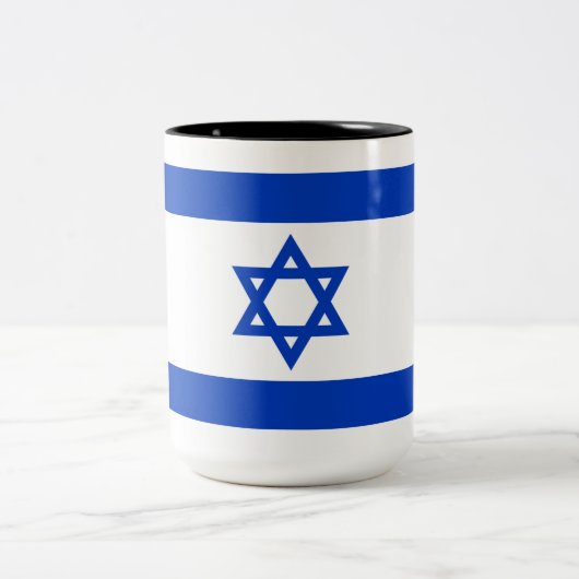 israelische Flagge (Israel) Zweifarbige Tasse (Mittel)
