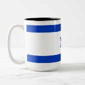 israelische Flagge (Israel) Zweifarbige Tasse (Links)