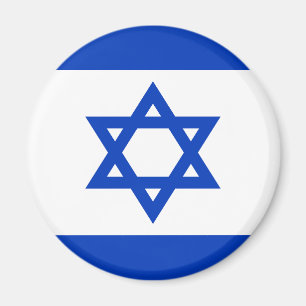 Israelische Flagge Jüdischer Stern Blau und Weiß Magnet