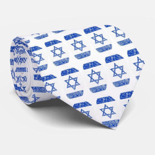 israelische Flagge Krawatte (Gerollt)