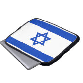 Israelische Flagge Laptop-Sieb Laptopschutzhülle (Vorne Knopf)
