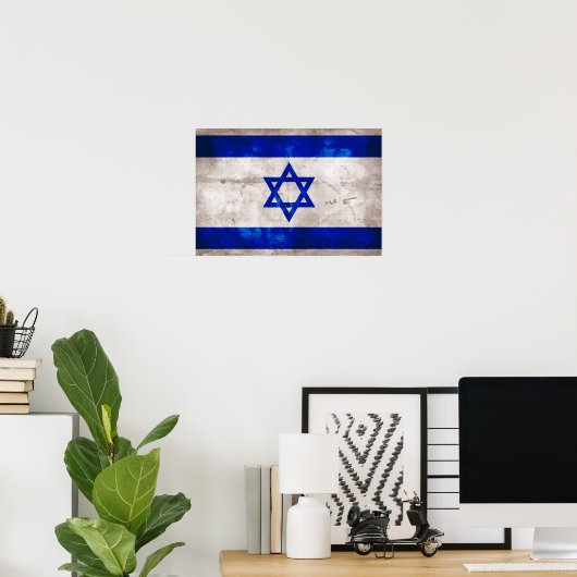 israelische Flagge Poster (Heimbüro)