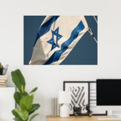 israelische Flagge Poster (Heimbüro)