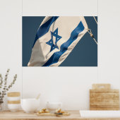israelische Flagge Poster (Küche)