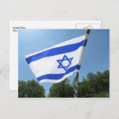 israelische Flagge Postkarte (Vorne/Hinten)