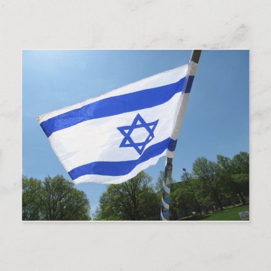 israelische Flagge Postkarte (Vorderseite)