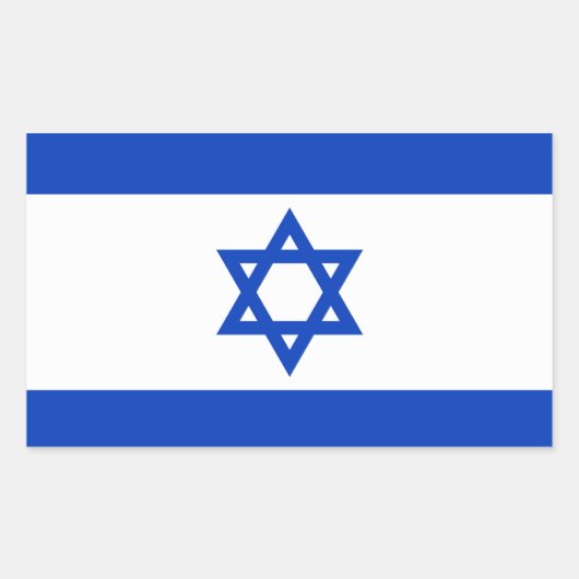 israelische Flagge Rechteckiger Aufkleber (Vorderseite)
