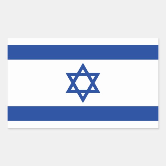 Israelische Flagge - Rechteckkleber Rechteckiger Aufkleber (Vorderseite)