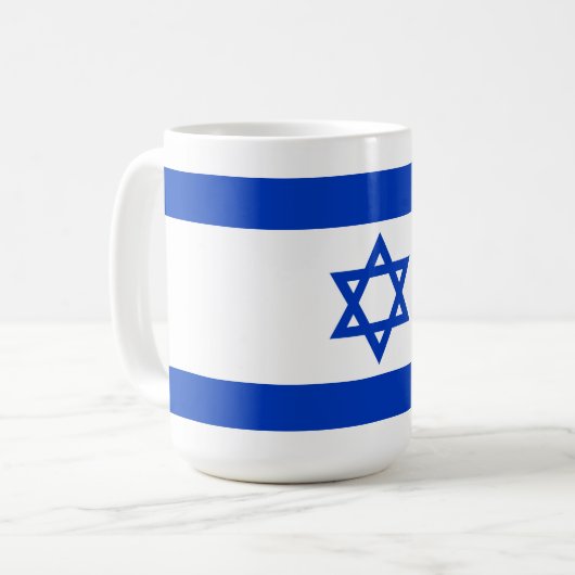 israelische Flagge - Stern von David Kaffeetasse (Vorderseite Links)