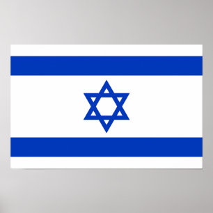 israelische Flagge - Stern von David Poster