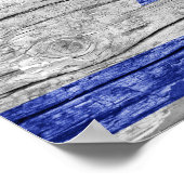 Israelische Holzflagge Poster (Ecke)